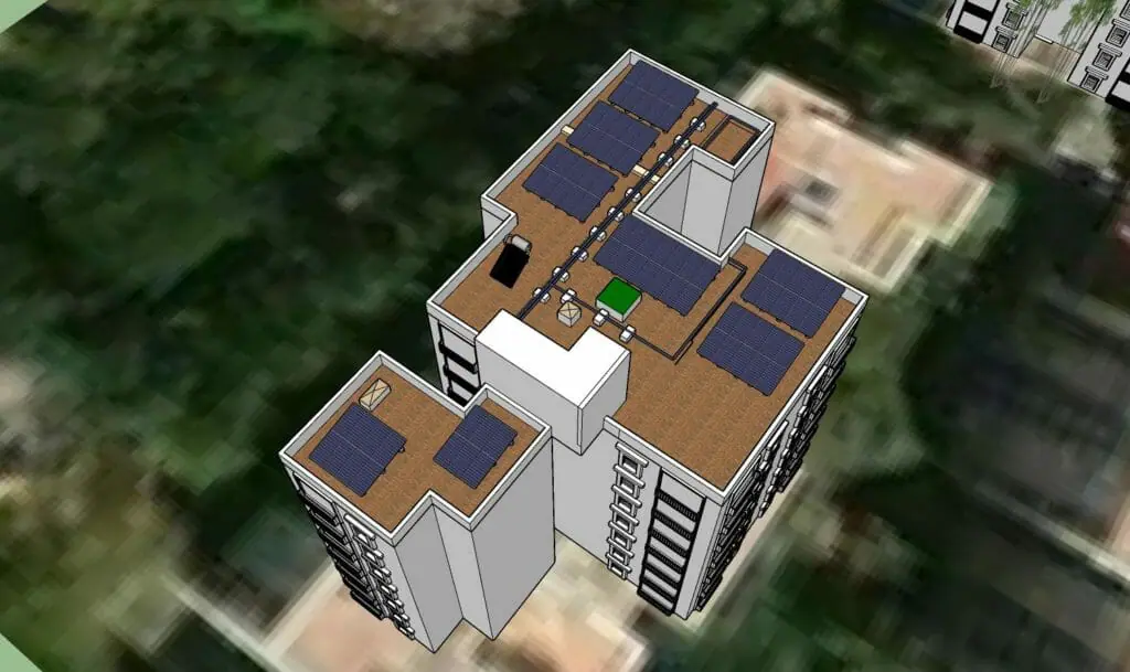 placas solares edificio