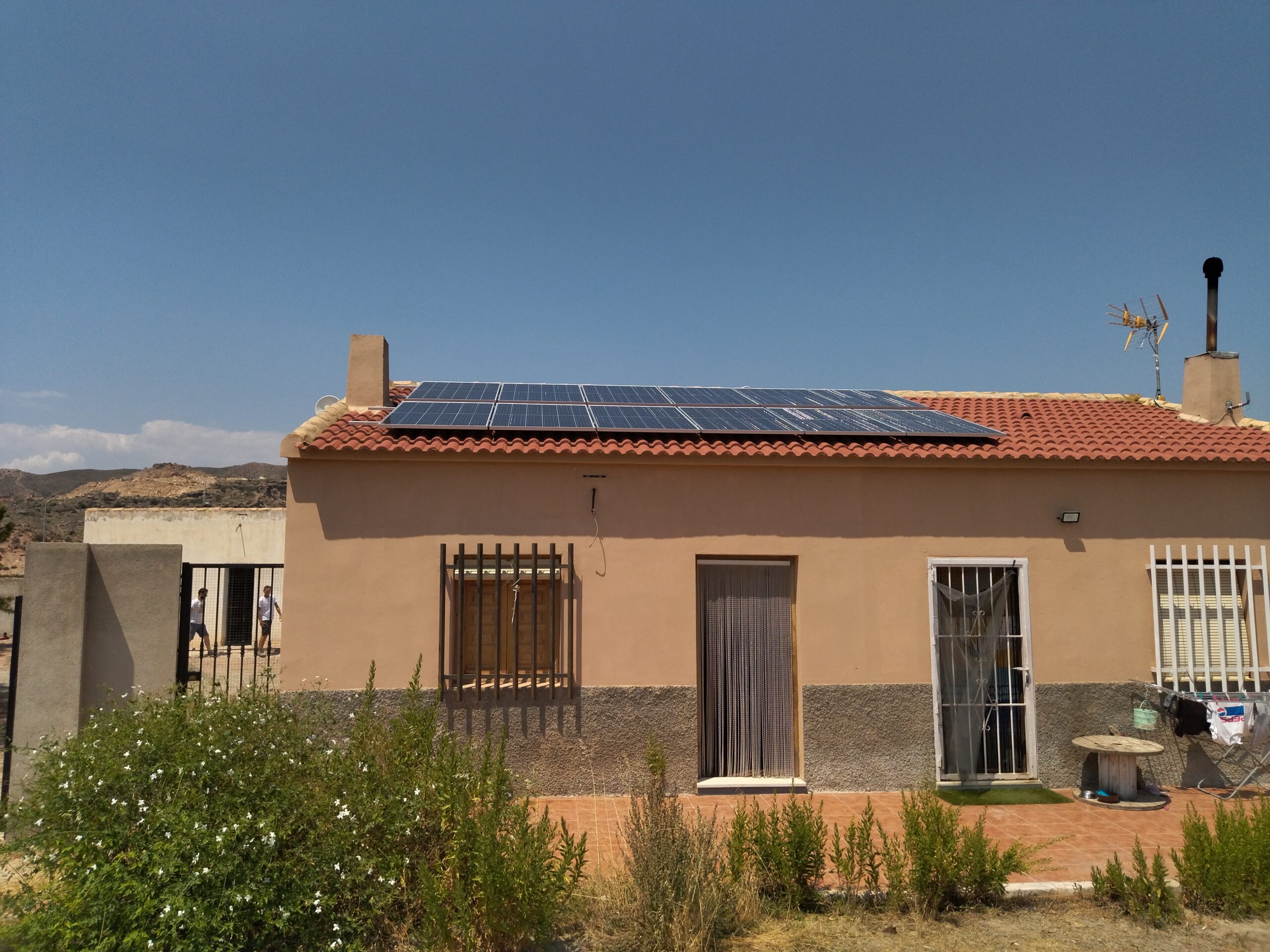 solar panels on coplanar roof